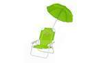 Fauteuil enfant avec parasol inclus o'kids - structure pliable et confortable - couleur : vert